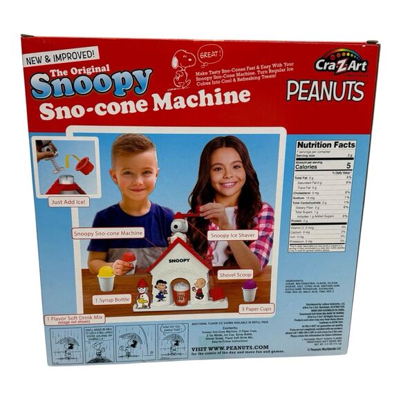 Original Snoopy Sno-Cone Machine Peanuts Shaved Iced Snow Maker New Cra-Z-Art - Picture 4 of 7